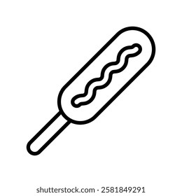 corn dog icon vector design template simple and clean