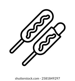 corn dog icon vector design template simple and clean