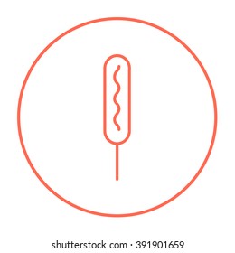 Corn dog line icon.
