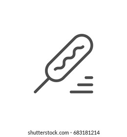 Corn dog line icon