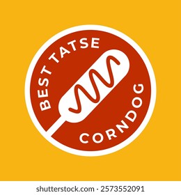 Corn dog logo vector illustration template simple icon