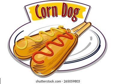 Corn Dog Vector