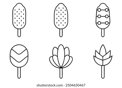 Corn Dogs line art ultimate snack on a stick for any time