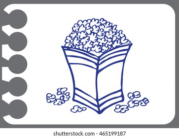 corn doodle on white paper
