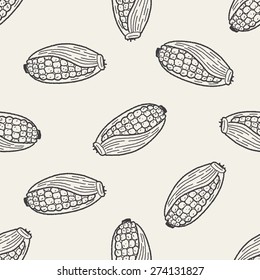 Corn Doodle Seamless Pattern Background