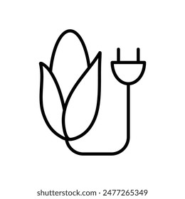 corn energy icon vector eco bio energy 