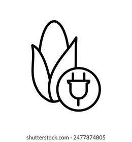corn energy icon vector eco bio energy 
