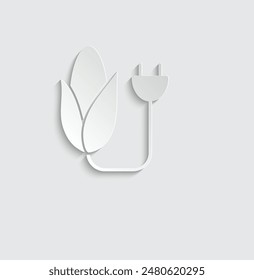 corn energy icon vector eco bio energy 