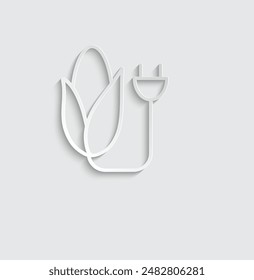 corn energy icon vector eco bio energy 