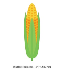 Corn farm biogas icon isometric vector. Refinery base energy. Industry sector