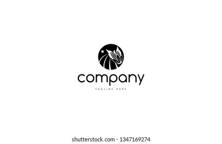 Corn Farm field circle black vector logo design