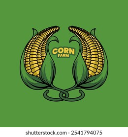 Corn Farm logo concept vector art