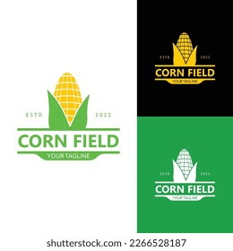 Icono del logotipo de la granja de maíz. Diseño Resumen de Logotipo de Maíz.