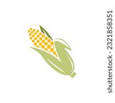Corn farm logo template, corn vector icon.