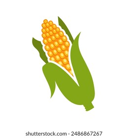 Corn farm logo template, corn vector icon.