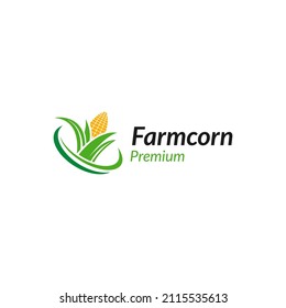 Corn farming logo design vector illustration. Abstract Agriculture Logo Template. 