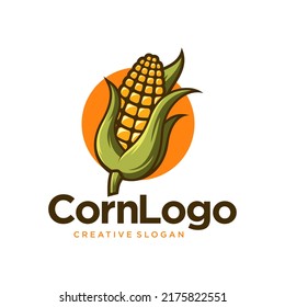 Corn farming logo design vector illustration. Abstract Agriculture Logo Template.