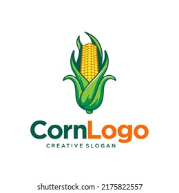 Corn farming logo design vector illustration. Abstract Agriculture Logo Template.