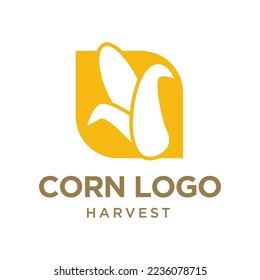 Corn farming logo design vector illustration. Abstract Agriculture Logo Template