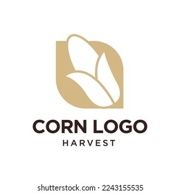 Corn farming logo design vector illustration. Abstract Agriculture Logo Template