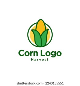 Corn farming logo design vector illustration. Abstract Agriculture Logo Template