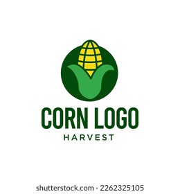 Corn farming logo design vector illustration. Abstract Agriculture Logo Template