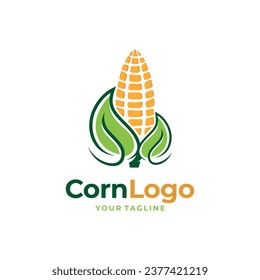 Maisanbau Logo Design Vektorgrafik. Vorlage für abstrakte Agrarlogo Vektorgrafik
