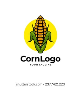 Corn Farming Logo Design Vector illustration. Abstract Agriculture Logo Template. Vector illustration