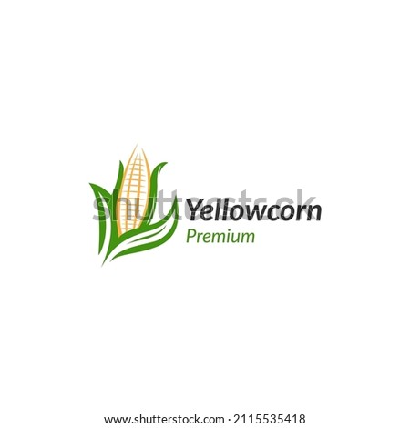 Corn farming logo design vector illustration. Abstract Agriculture Logo Template. 