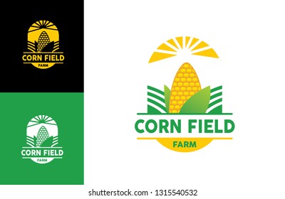 Corn Field Logo Farm House And Care Field