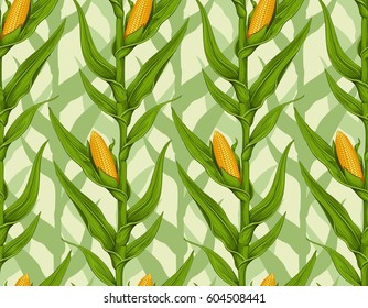 corn field seamless pattern