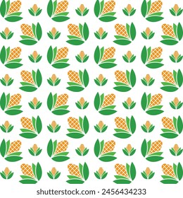 Corn field striking trendy multicolor repeating pattern vector illustration background design