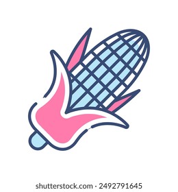 Corn Filled Color Icon, Vector illustration