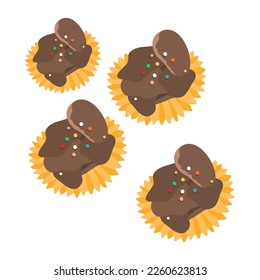 galleta de chocolate con copos de maíz para celebrar Eid al Fitr