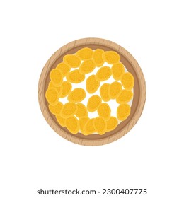 Corn Flakes Cereal Illustration Logo with Milk In a Bowl