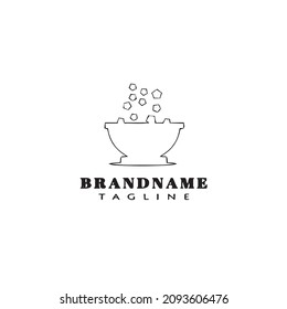 corn flakes logo cartoon icon design template black modern isolated vector
