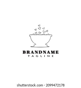 corn flakes logo cartoon icon design template black modern isolated illustration