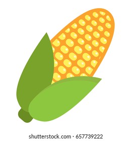 Corn flat icon, vegetable and mazie, vector graphics, a colorful solid pattern on a white background, eps 10.