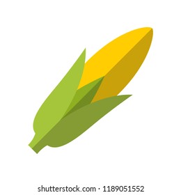 Corn flat icon. You can be used corn icon for several purposes like: websites, UI, UX, print templates, presentation templates, promotional materials, info-graphics, web and mobile phone apps.