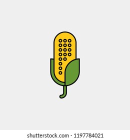 Corn flat vector icon