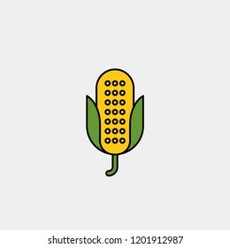 Corn flat vector icon