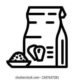 corn flour line icon vector. corn flour sign. isolated contour symbol black illustration