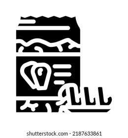 corn flour pasta glyph icon vector. corn flour pasta sign. isolated symbol illustration