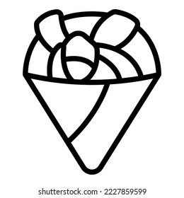 Corn food icon outline vector. Roll restaurant. Menu soup