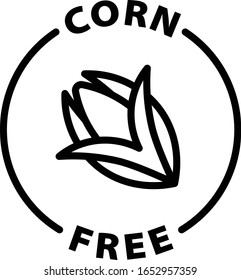 icono del contorno negro sin maíz