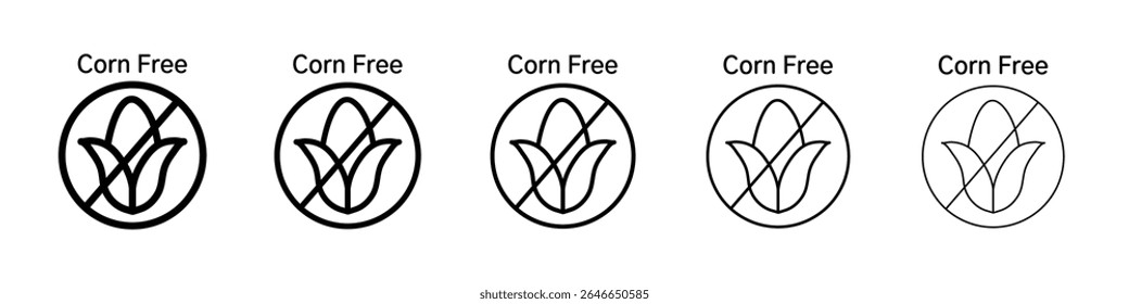 corn free icon flat simple outline logo