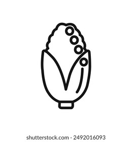 corn free icon linear graphics set vector