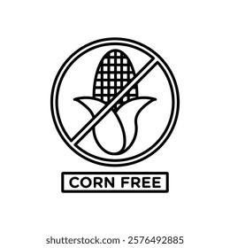 corn free icon vector outline logo sign
