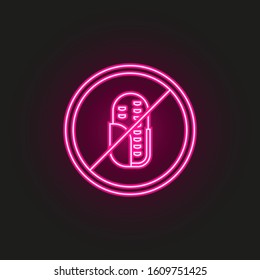 corn free neon style icon. Simple thin line, outline vector of gmo icons for ui and ux, website or mobile application
