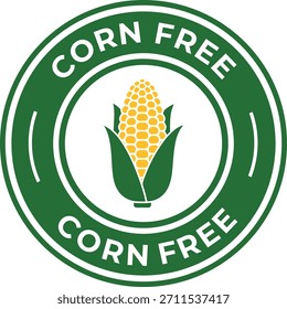 Corn free symbol with corn illustration inside a circle